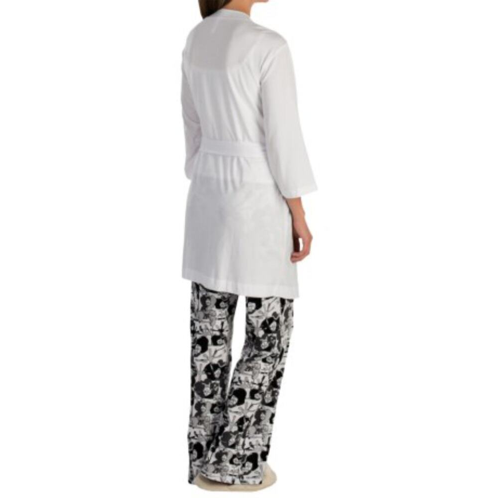New Soybu Zen Women's Ultra Soft Three-quarter Sleeve Stretch Jersey Robe - Picture 4 of 6